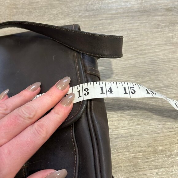 Rosetti Brown Faux Leather Vinyl Satchel Bag Purse Adjustable Strap - Picture 8 of 9